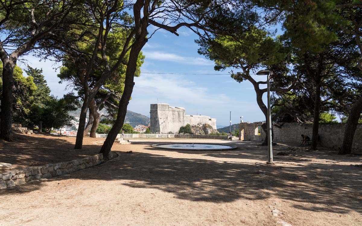 Views of Old Town Dubrovnik from Gradac Park
