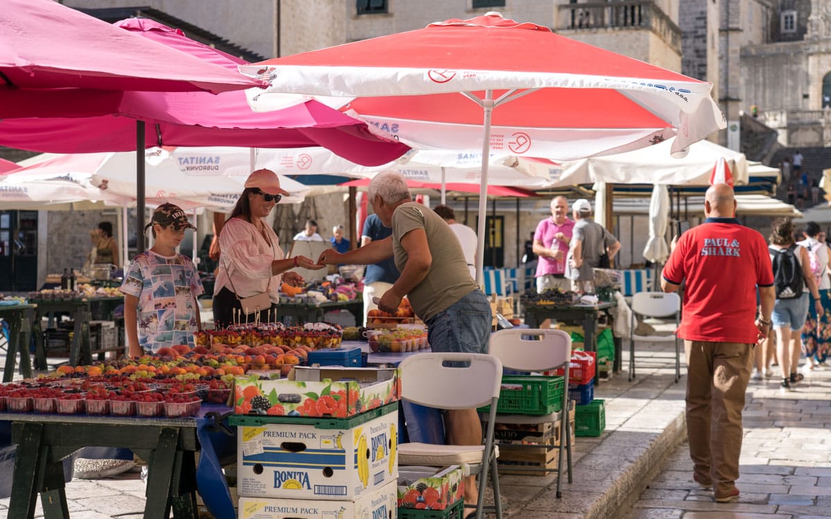 Gundulić Square Market, also known as Gundulićeva Poljana Market