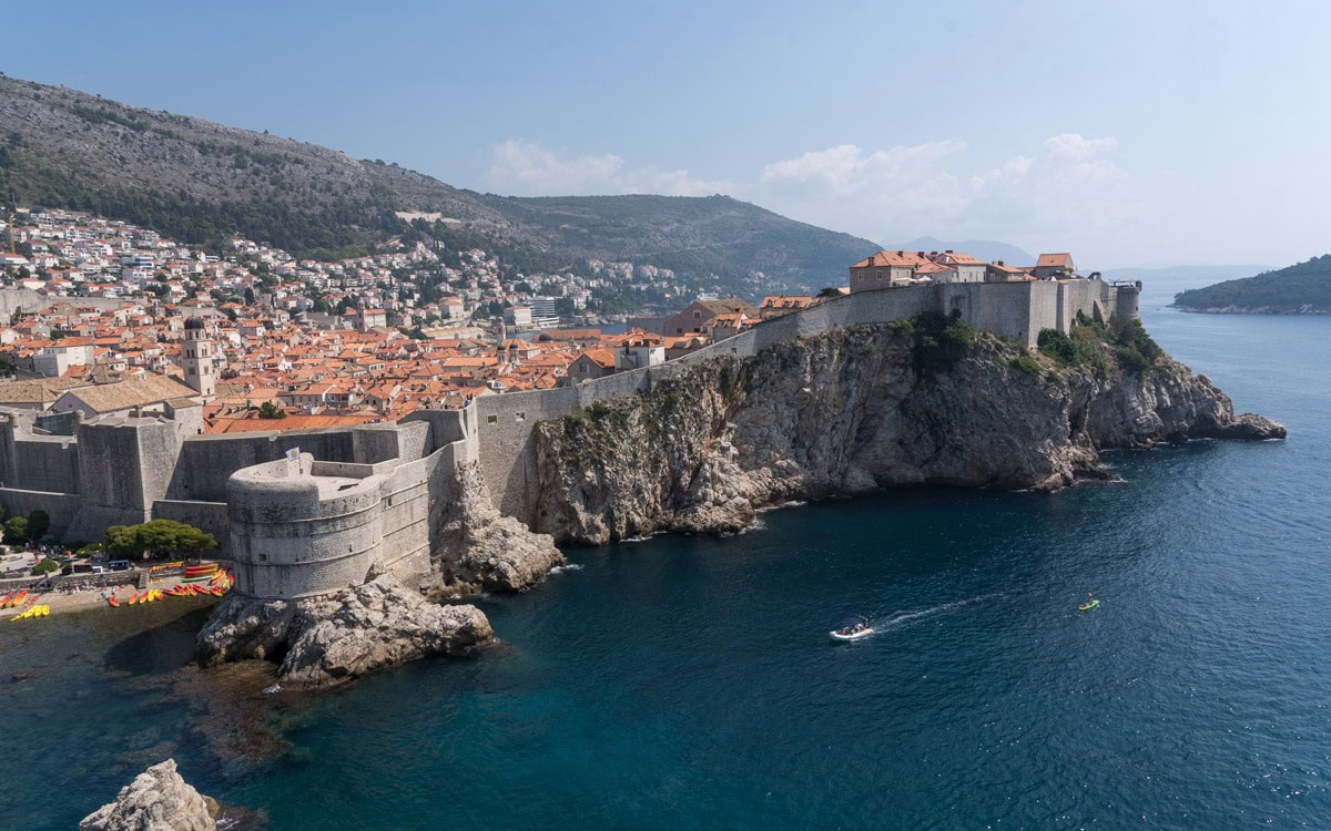 Views of Old Town Dubrovnik from the top of the fort